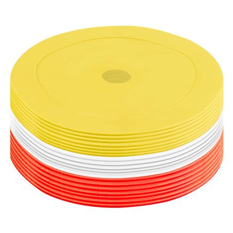 Pure2Improve | Rubber Training Markers | Red/White/Yellow
